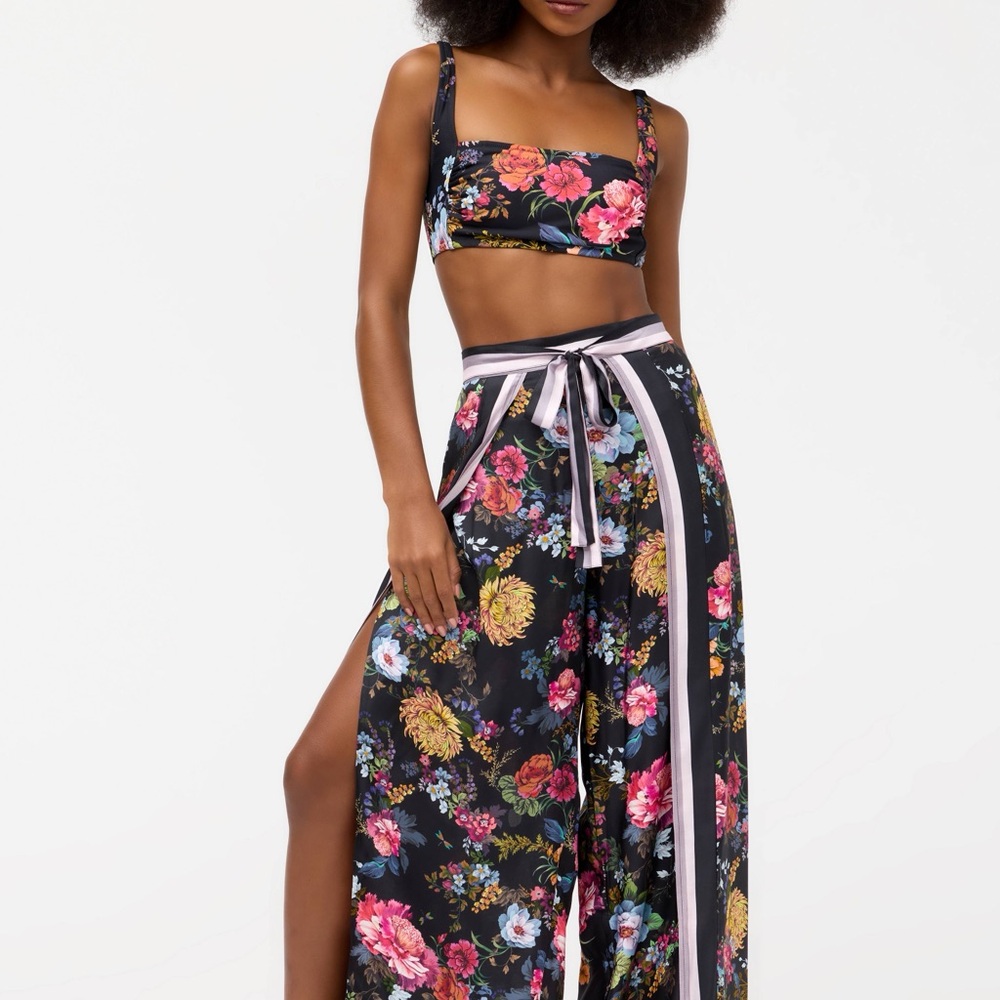 Johnny Was Baccara Floral Wrap Pants